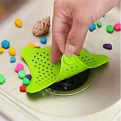 Beş Köşeli Yıldız Lavabo Süzgeci Küvet Süzgeçli Tıpa Vakumlu Tutucu Lavabo tıkanma önleyici Anti Tıkanma
