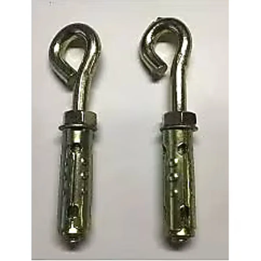 Beşel Halkalı Çelik Dübel 15 mmx12 cm Hamak Salıncak Kum Torbası Asma Aparatı 2.li