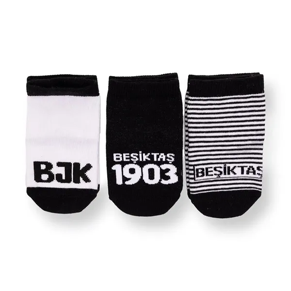 Beşiktaş Erkek Bebek 3lü Soket Çorap Lisans Baskılı