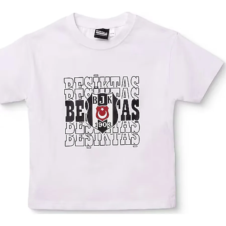 Beşiktaş Unisex Lisans Tişört Bisiklet Yaka Kısa Kol 2 - 3 Yaş