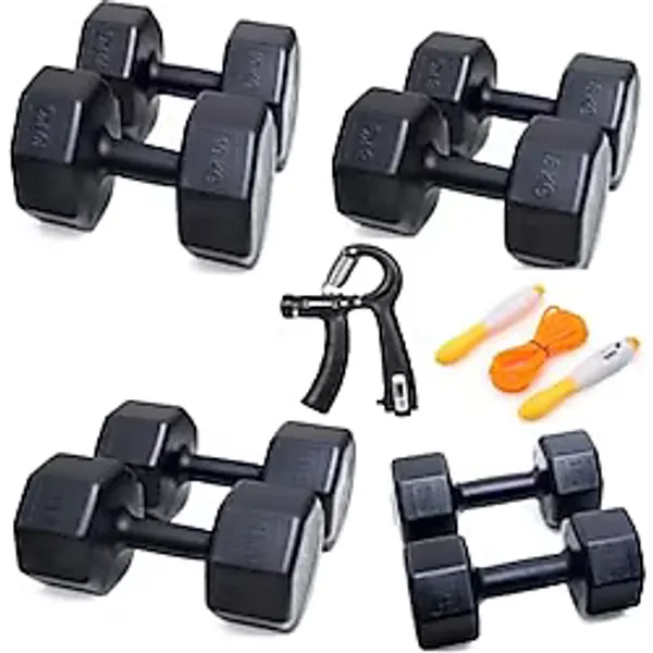 Besinistanbul PS SPOR 4 SET DAMBIL + SAYAÇLI AYARLANABİLİR EL YAYI + SAYAÇLI ATLAMA İPİ = 3 KG + 6 KG 8 KG 10 KG SİYAH