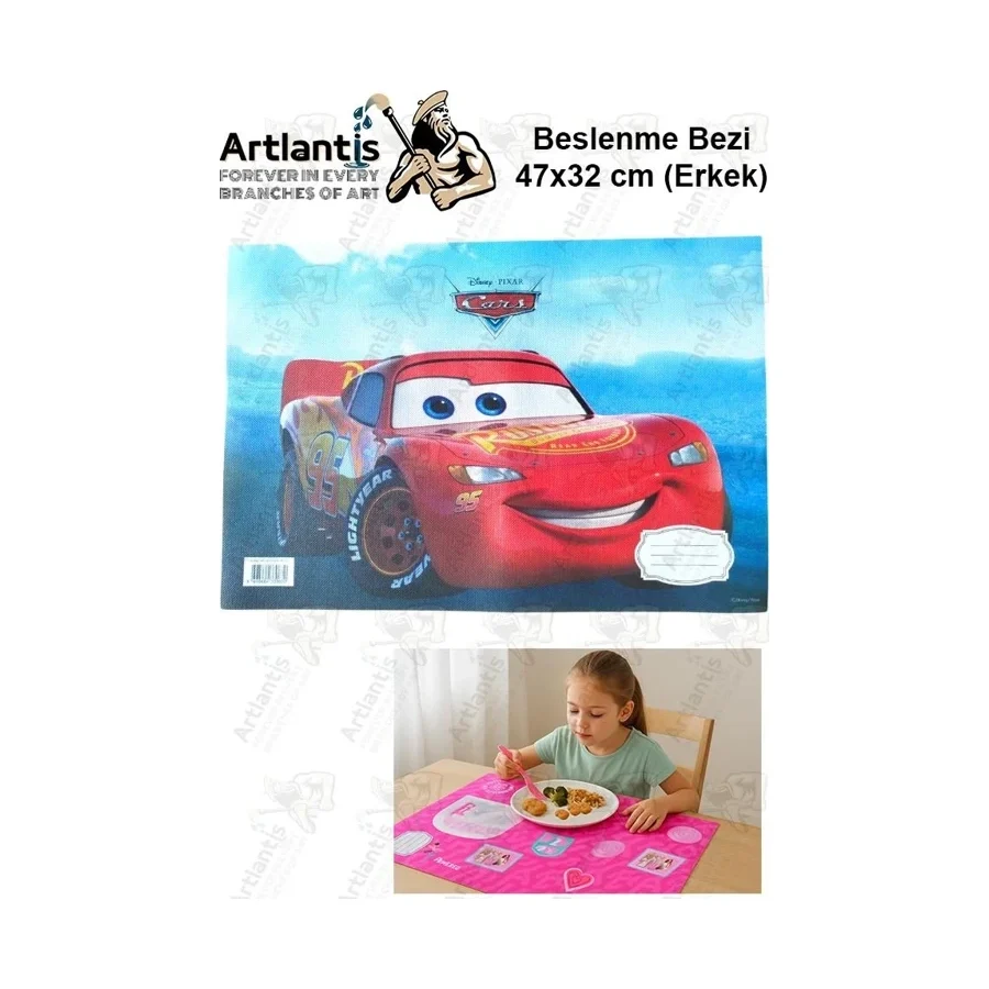 Beslenme Bezi Erkek Modeli Yıkanabilir 32x47 cm 1 Adet Beslenme Örtüsü Okul Öncesi Kreş Anasınıfı İlkokul İçin İdeal