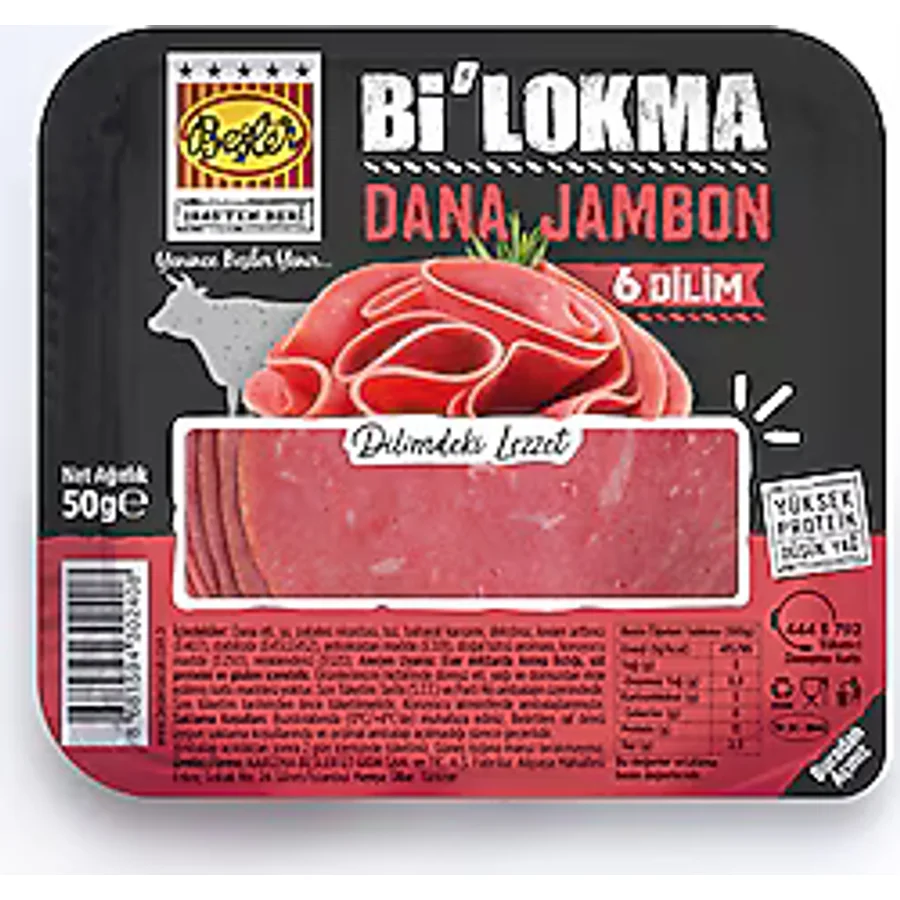 Beşler Bi Lokma 50 gr Dana Jambon