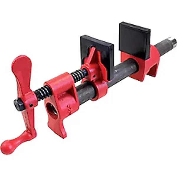 BESSEY PC34-2 3/4 inç Boru Kelepçesi Geleneksel Stil Yüksek ve Geniş Taban, Kırmızı