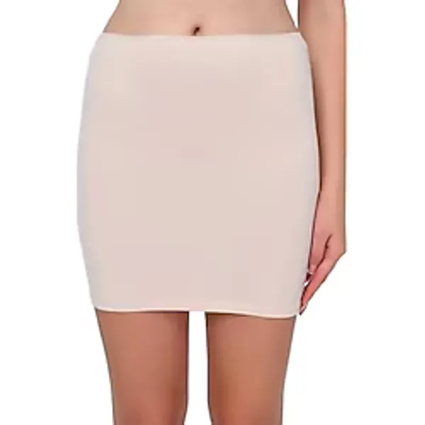 Bestin Kadın Bej Modal Kısa Mini Kombinezon Jupon Etek 1437, M, DT1437M-89D0018323132
