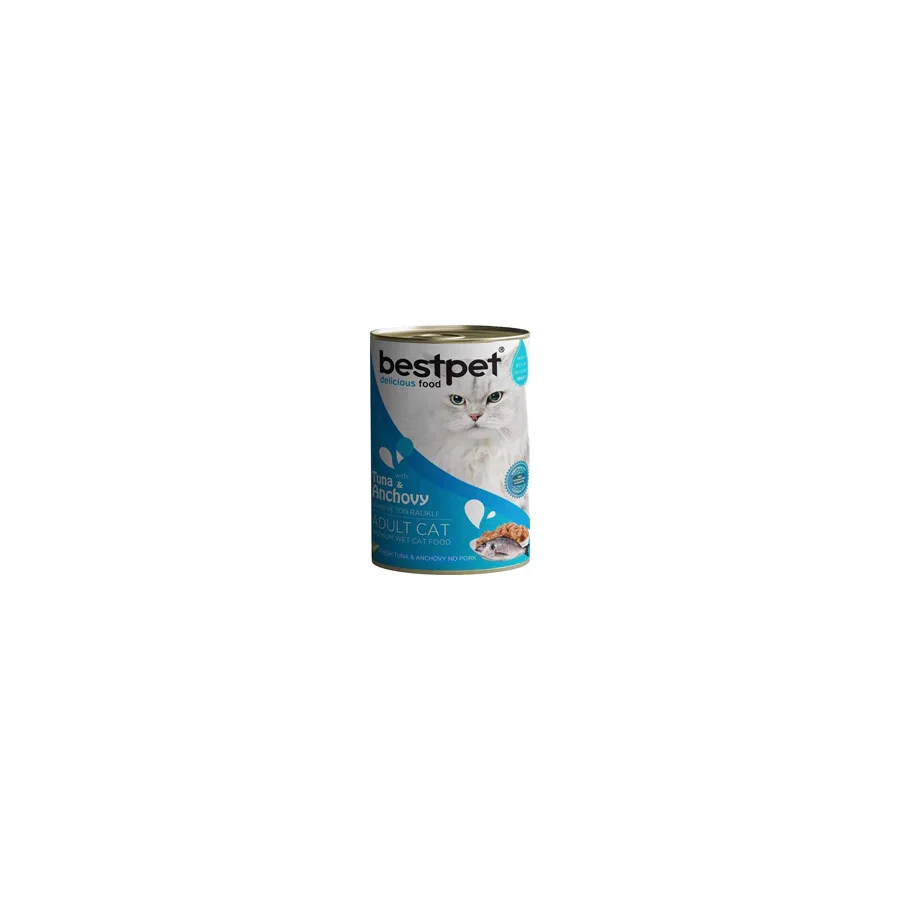 Bestpet Ton Balıklı ve Hamsili 400 gr Yetişkin Konserve Kedi Maması