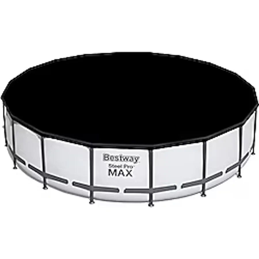 Bestway 5,49m PVC havuz örtüsü 549 cm çapındaki yuvarlak yer üstü havuzlar için 555 cm çap