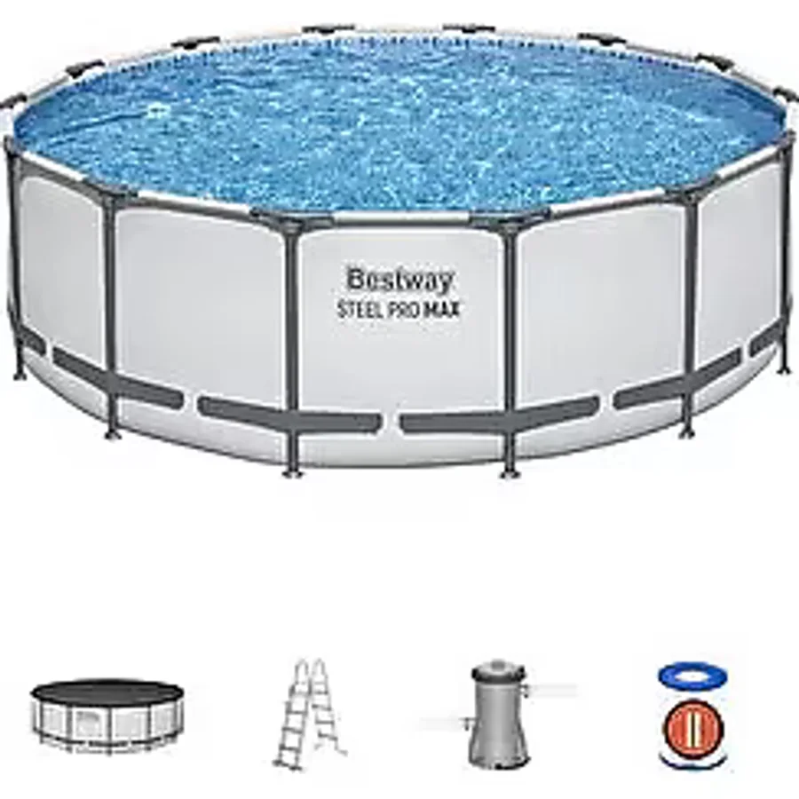 Bestway 5612X Steel Pro MAXTM Prefabrik Yer Üstü Çember Havuz Seti 4,27 m x 1,22 m