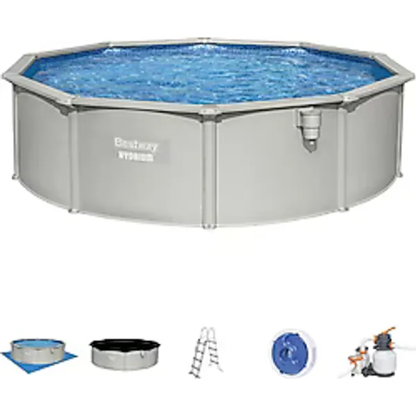 Bestway 56384 Hydrium Çelik Duvarlı 457x122 cm Prefabrik Havuz Seti