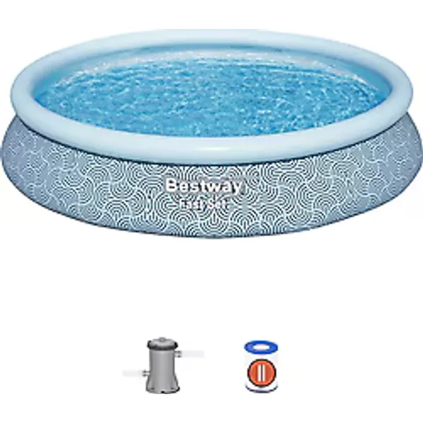 Bestway 57313 457X84 cm Yuvarlak Büyük Şişme Havuz Seti