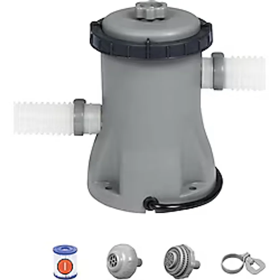 Bestway 58381 1,249 L Yer Üstü Havuz Devirdaim Filtre Sistemi Gri