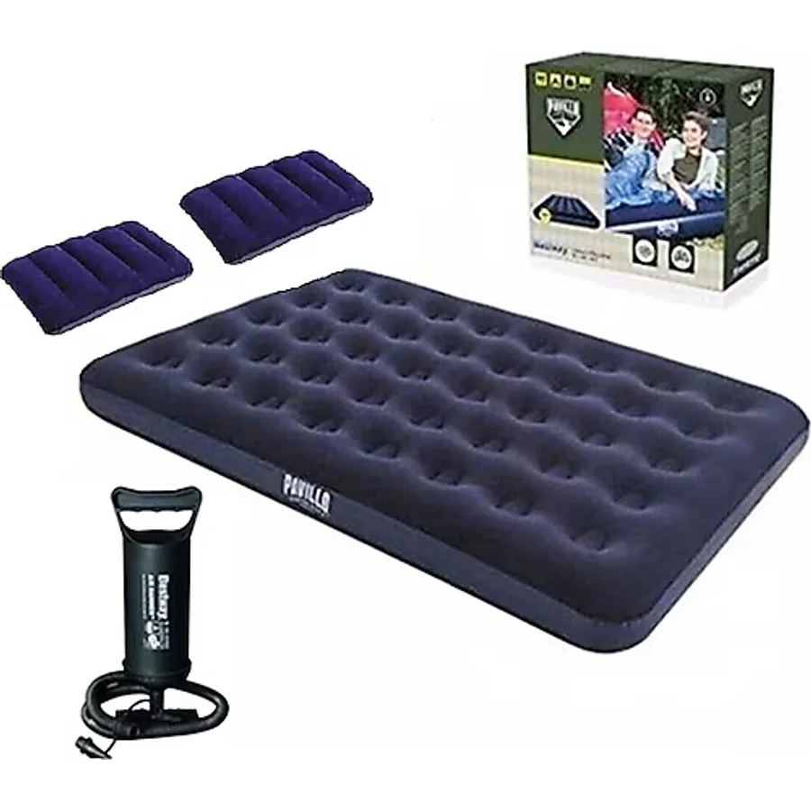 Bestway 67002 BW131 El Pompalı Yastıklı Çift Kişilik Şişme Yatak