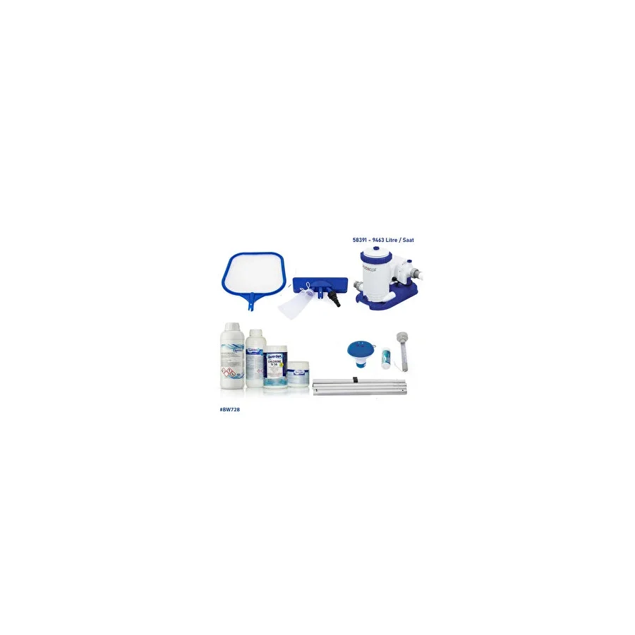 Bestway Full Havuz Temizlik Seti 58391 Bw728 Beyaz