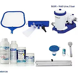 Bestway Full Havuz Temizlik Seti 58391 Bw728 Beyaz