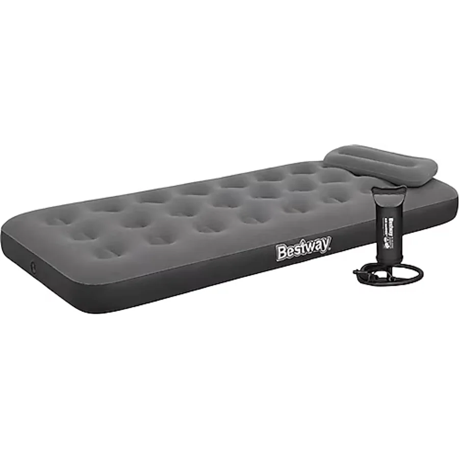 Bestway Single 671GY BW142 El Pompalı Yastıklı Tek Kişilik Şişme Yatak