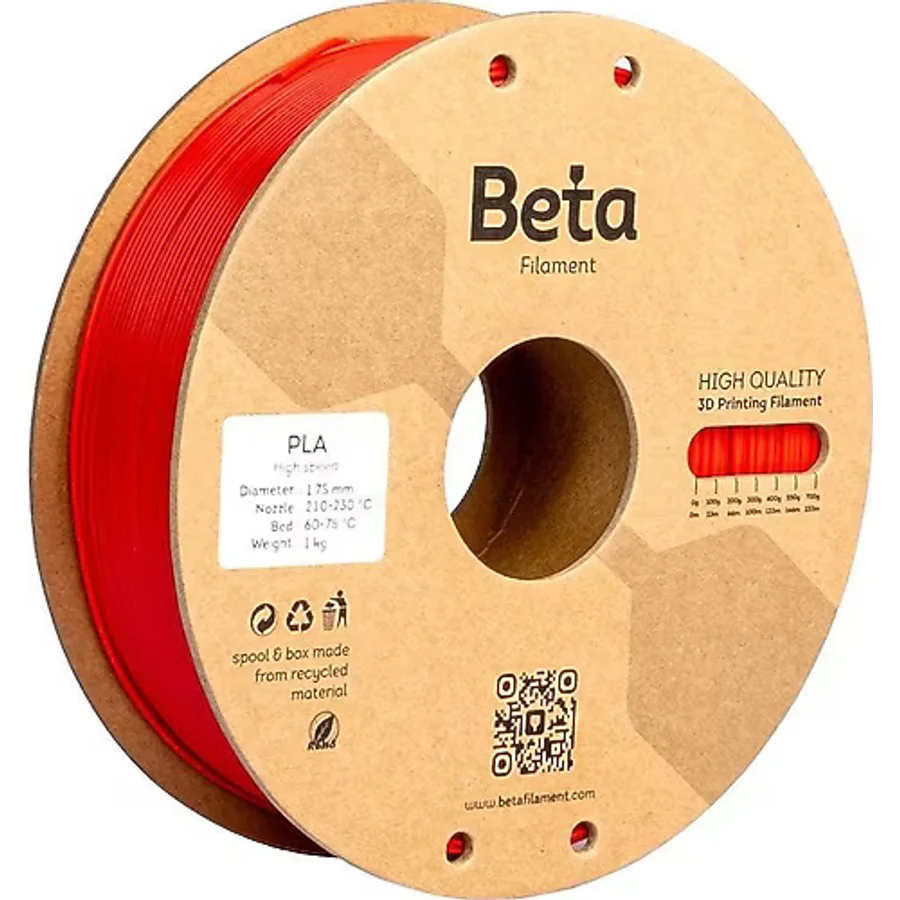 Beta PLA Plus 1.75 mm 1 kg Kiss Red Filament