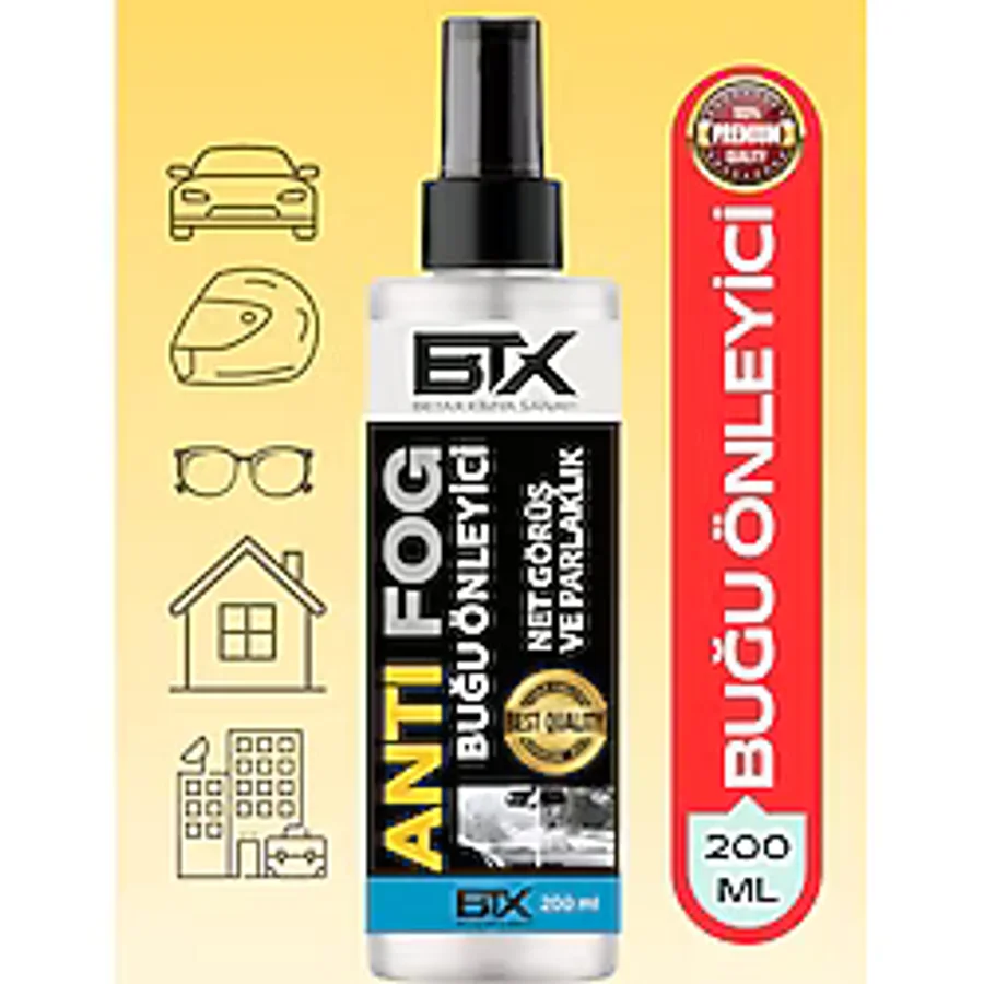 Betax Buğu Önleyici Sprey 200 ml New (ARAÇ-KASK-GÖZLÜK-EV-İŞYERİ CAMI BUĞU ÖNLEYİCİ)