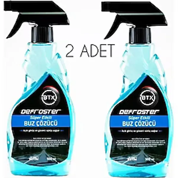Betax Süper Etkili Pratik 500 ml 2'li Buz Çözücü Sprey + Mini Cam Çekçek Hediyeli