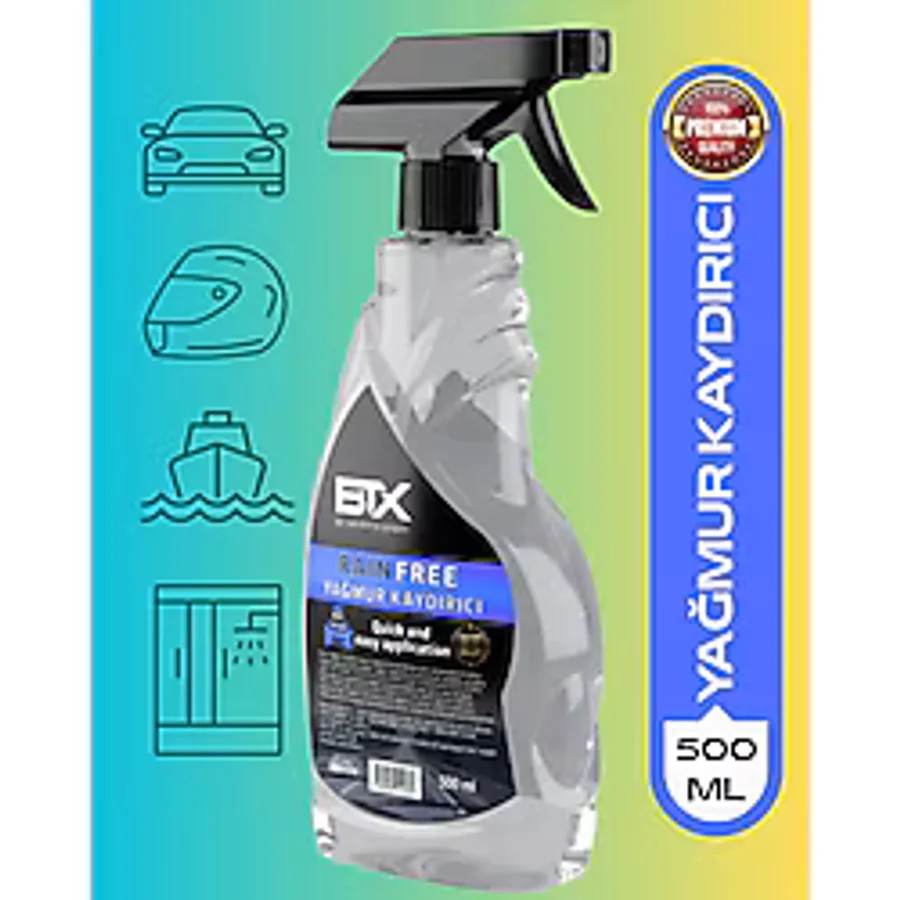 Betax Yağmur Kaydırıcı Sprey 500 ml (OTO AYNA KASK ARABA CAMI SU İTİCİ)