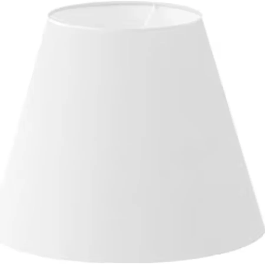 Beyaz Abajur Başlığı Çap 35 Cm Kumaş Konik A848 Beyaz