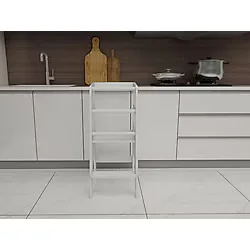 Beyaz Ahşap Çocuk Öğrenme-Etkinlik Kulesi