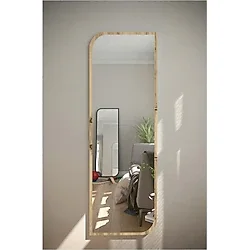 Beyaz Çapraz Oval Dekoratif Boy Aynası 40x120 cm