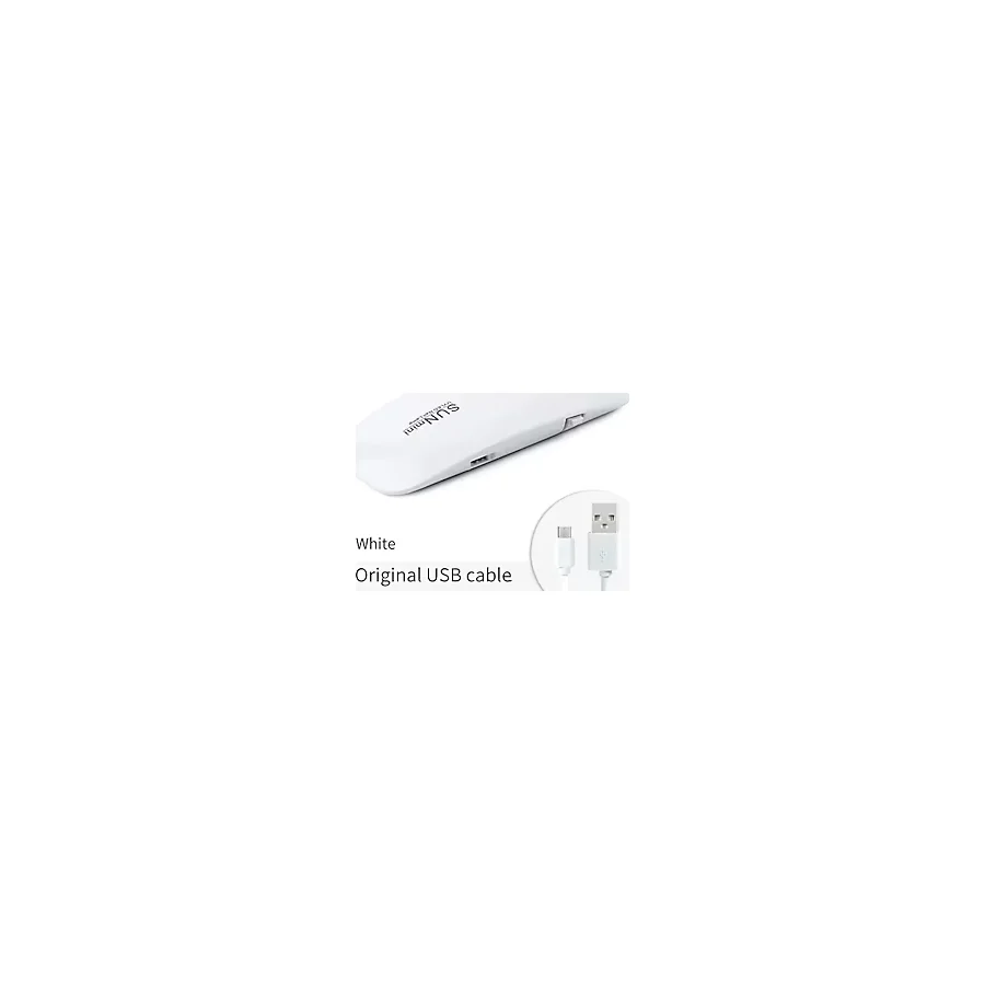 Beyaz Güneş Mini 6W Tırnak Kurutucu Lamba Taşınabilir 6 LED UV Manikür Makinesi