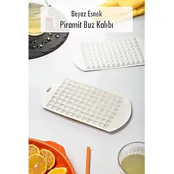 Beyaz Piramit Buz Kalıbı(13x24x2 Cm)