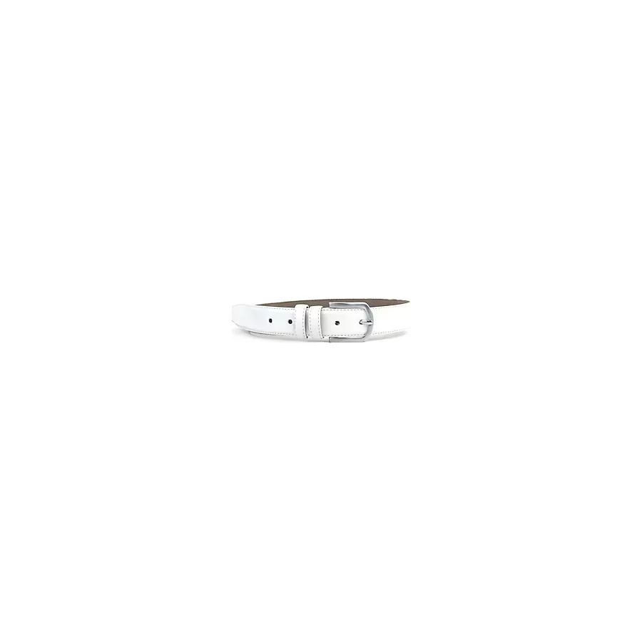 Beyaz Rugan 3,5 cm Erkek Çocuk Kemer (85-110cm)