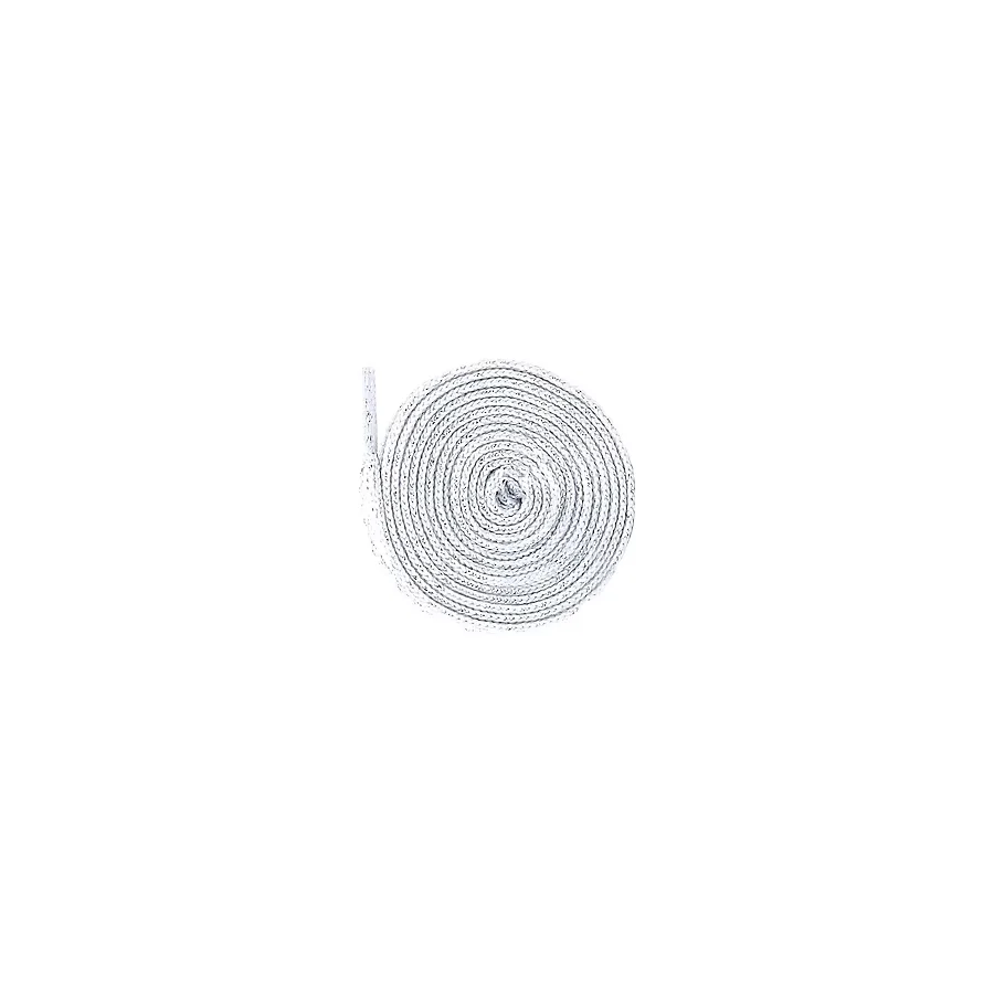 Beyaz Simli 1 cm Kalınlığında 1 Çift 80 Cm Yassı Spor Ayakkabı Bağcığı