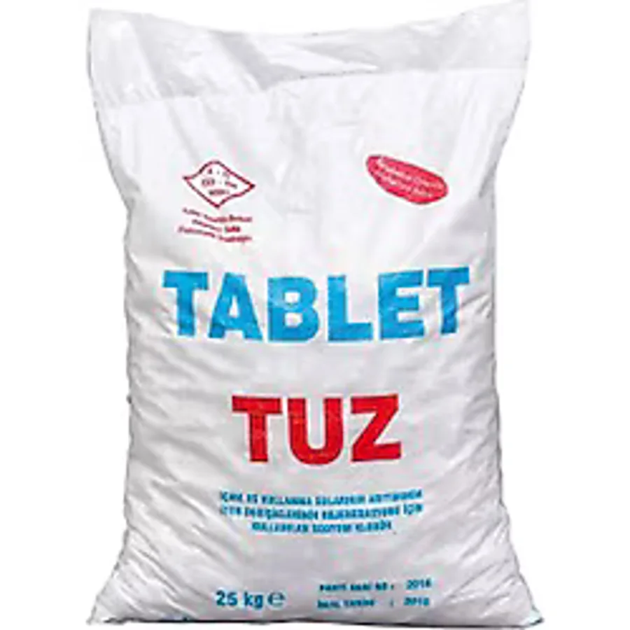 Beyaz Tuz Tablet Tuz Sodyum Klorür Arıtma havuz yumuşatma Tuzu 25 kg
