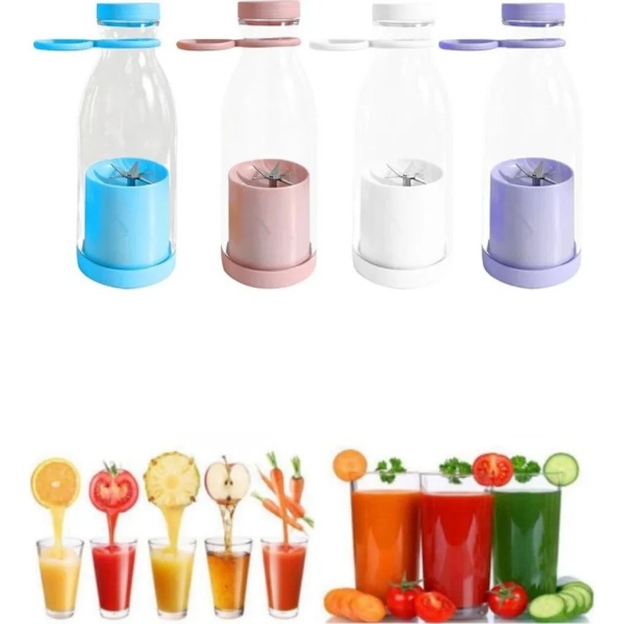 Beyaz USB Şarjlı Kişisel Meyve Karıştırıcı Smoothie Blender