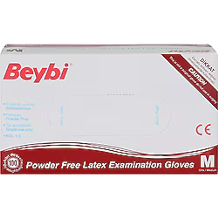 Beybi Lateks Pudrasız Eldiven Tek Kullanımlık Medium 100 Adet