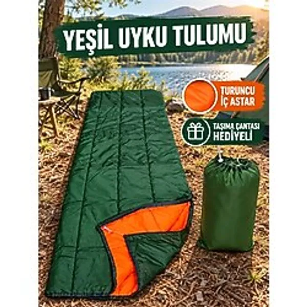 Beylini Kamp Uyku Tulumu Nefes Alır Paraşüt Kumaş Dayanıklı Taşıma Çantası Hediyeli Uyku Tulumu Konforlu Yıkanabilir Gezi Outdoor Av Balık