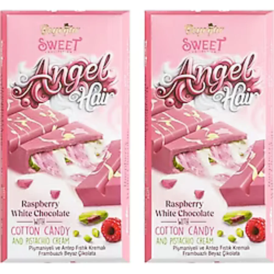 Beyoğlu Angel Hair Pişmaniye Ve Antep Fıstık Dolgulu Frambuazlı Çikolata 170 Gr. X 2 Adet
