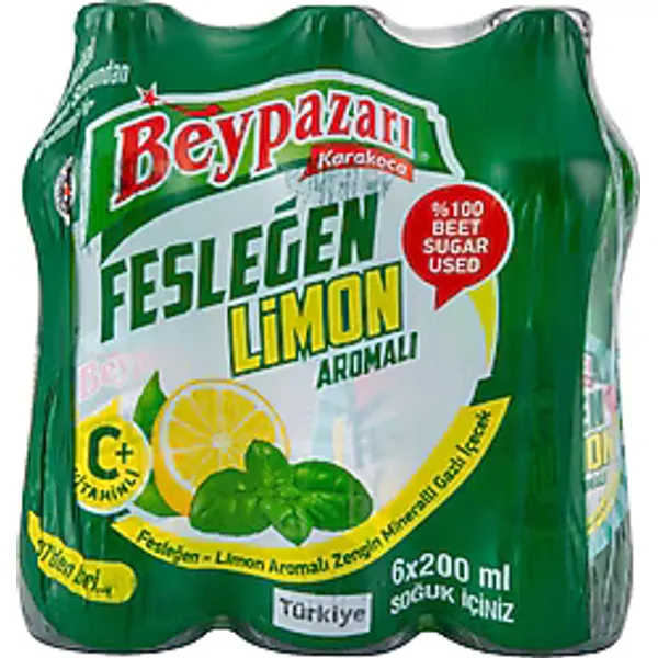Beypazarı Fesleğen ve Limonlu Maden Suyu 6x200 ml