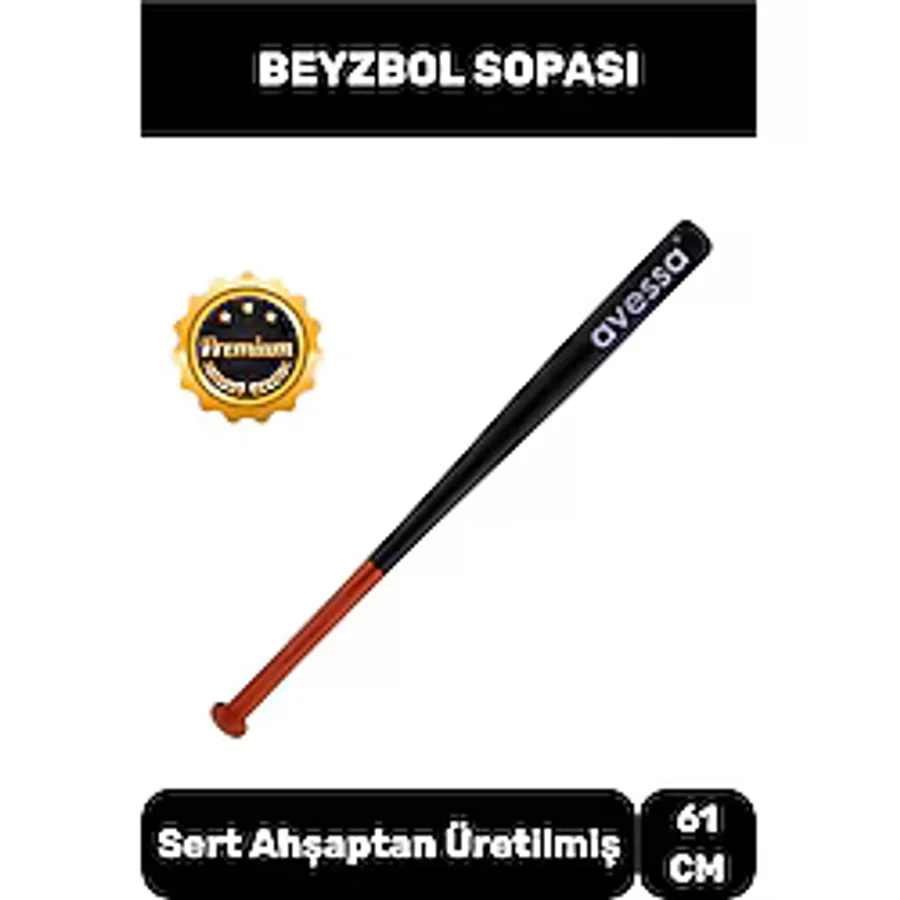 Beyzbol Sopası Dişbudak Ağacından Ahşap 61 Cm Premium Mükemmel Kavrayışlı Kırılmaz