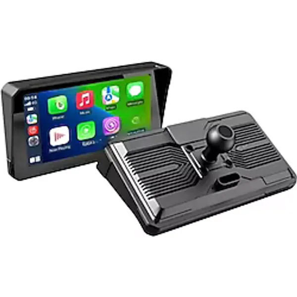 BGG Tech Motocarplay Akıllı Ekran Kablosuz Carplay 6 Inç 4k, Lastik Basınç Sensörü + Bluetooth Gps - Siyah