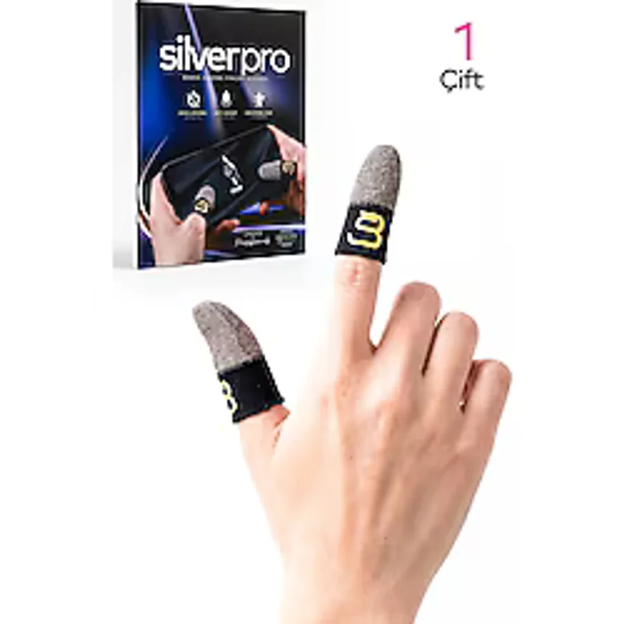 Bhave Pubg Parmaklık 1 Çift-pubg Parmak Eldiveni-Silver Pro Ultra Hassas Oyuncu Parmaklığı-espor Parmaklık