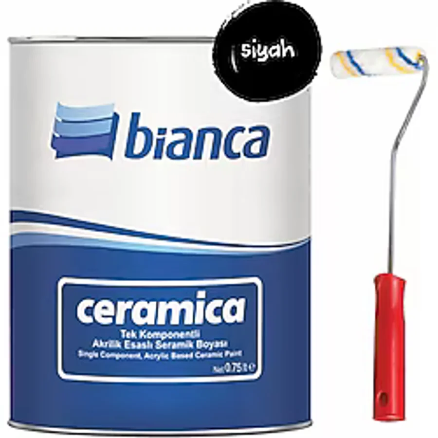 Bianca Ceramica Fayans Boyası Kullanıma Hazır 1 kg Siyah Rulo