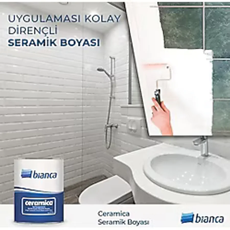 Bianca Ceramica Fayans Boyası Kullanıma Hazır 3.5 kg Rulo Buz Beyazı