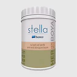 Bianca Stella 1 lt 1087 Kırık Beyaz Su Bazlı Saf Akrilik Boya
