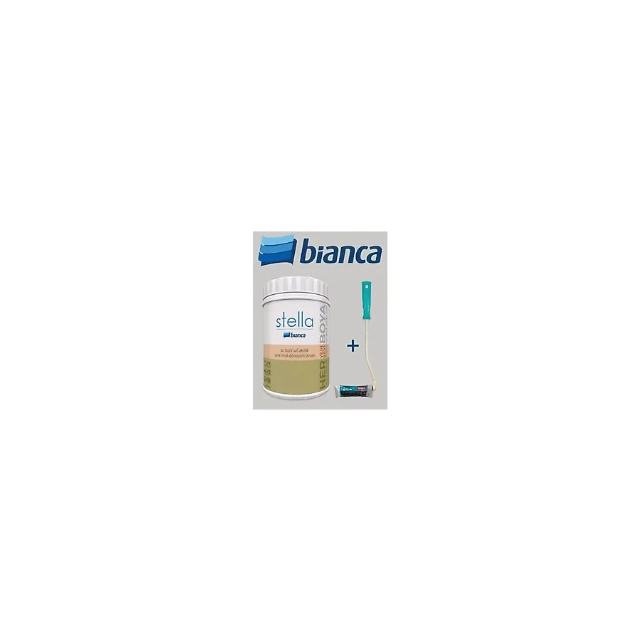 Bianca Stella Boya Su Bazlı Akrilik + Dekor Kadife Rulo - 500 ML - Kese kağıdı