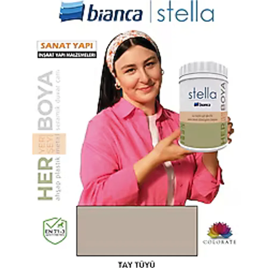 Bianca Stella Boya Yeni Nesil Yaşam Boyası Dolap-Fayans-Cam-Plastik-Ahşap 0.5 Litre