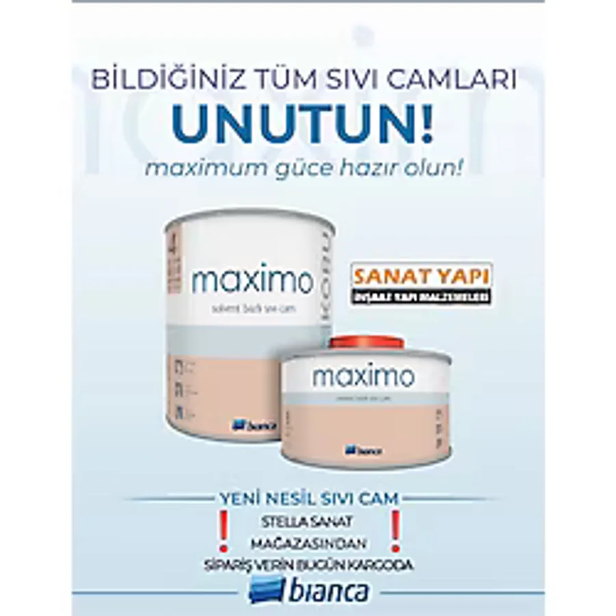 Bianca Stella Maximo Sıvı Cam Vernikten 4 Kat Daha Koruyucu -Parlak