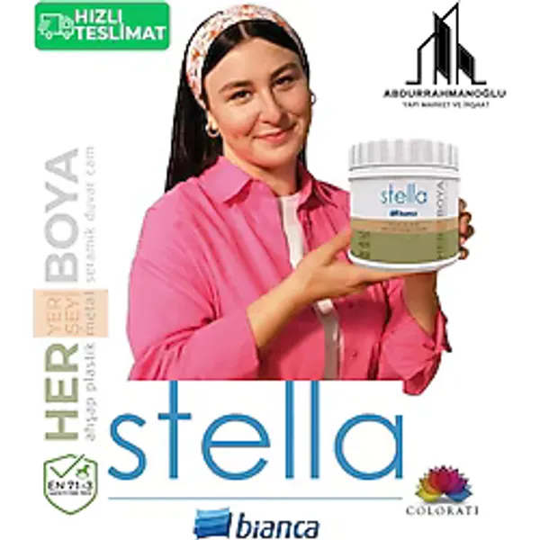 Bianca Stella Yeni Dönüşüm Boyası Fayans-Mermer-Tezgah-Kapı-Dolap-İç Cephe-Dönüşüm-Mutfak-Banyo-Plastik-Ahşap - 0,5 Litre - Beyaz