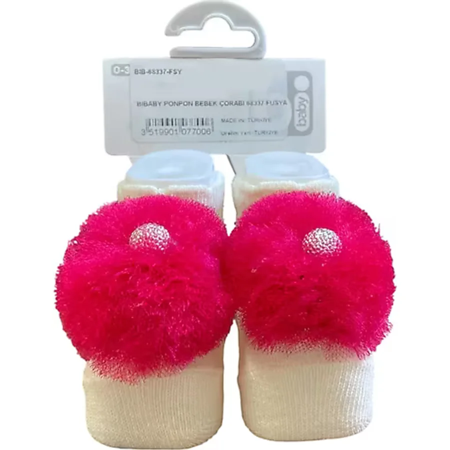 Bibaby Ponpon Bebek Çorabı 68337