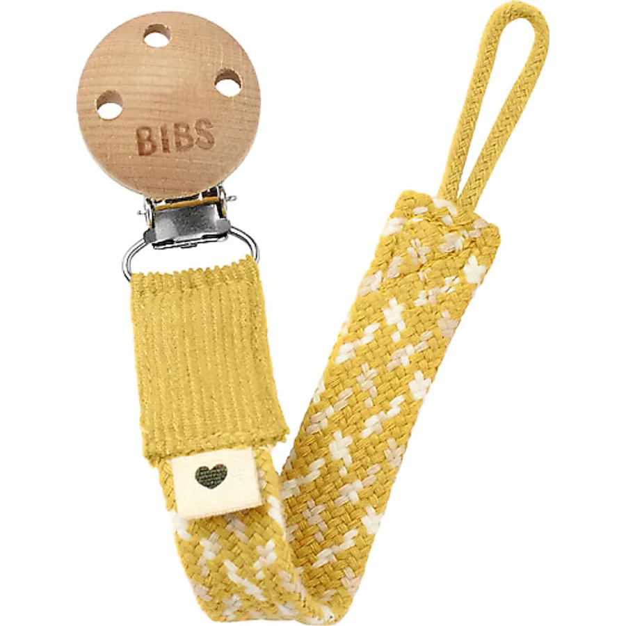 Bibs Paci Braid Emzik Askısı Mustard