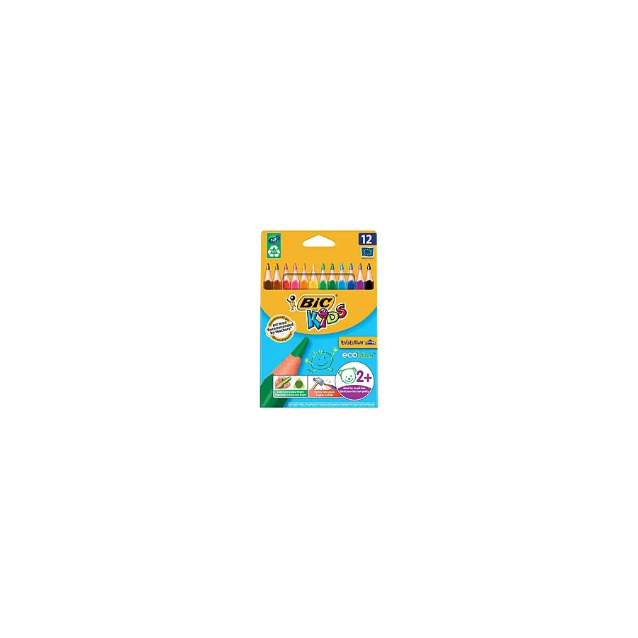 Bic Kids Evolution Üçgen 12'li Jumbo Kuru Boya Seti