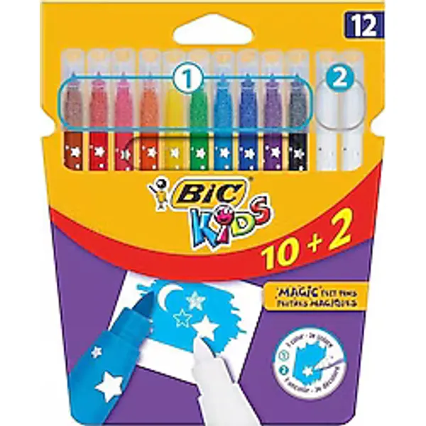 Bic Kids Magic Silinebilir 10+2 Keçeli Kalem Seti